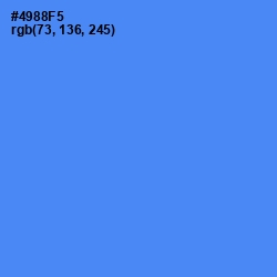 #4988F5 - Cornflower Blue Color Image