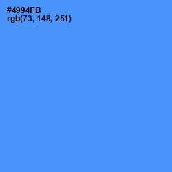 #4994FB - Cornflower Blue Color Image