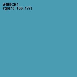 #499CB1 - Hippie Blue Color Image