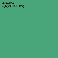 #49A67A - Ocean Green Color Image
