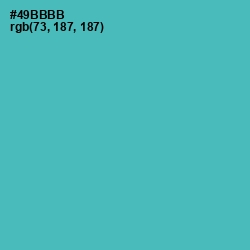 #49BBBB - Fountain Blue Color Image