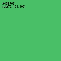 #49BF67 - Chateau Green Color Image