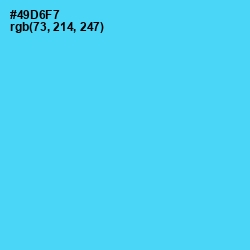#49D6F7 - Turquoise Blue Color Image