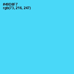 #49D8F7 - Turquoise Blue Color Image