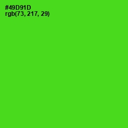 #49D91D - Bright Green Color Image