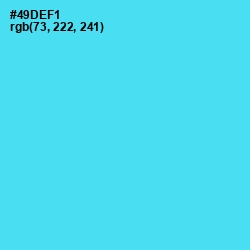 #49DEF1 - Turquoise Blue Color Image