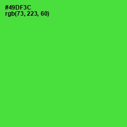 #49DF3C - Bright Green Color Image