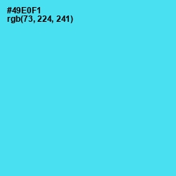 #49E0F1 - Turquoise Blue Color Image