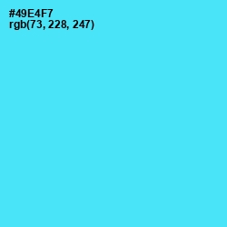 #49E4F7 - Turquoise Blue Color Image