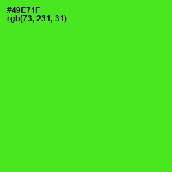 #49E71F - Bright Green Color Image