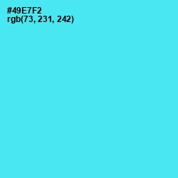 #49E7F2 - Turquoise Blue Color Image