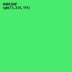 #49EB6F - Screamin' Green Color Image