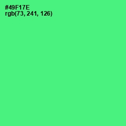 #49F17E - Screamin' Green Color Image