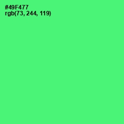 #49F477 - Screamin' Green Color Image