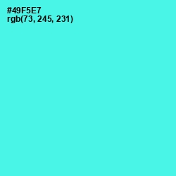 #49F5E7 - Turquoise Blue Color Image