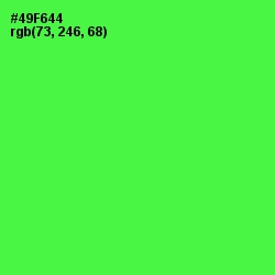 #49F644 - Screamin' Green Color Image