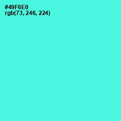 #49F6E0 - Turquoise Blue Color Image