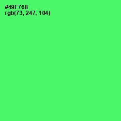 #49F768 - Screamin' Green Color Image