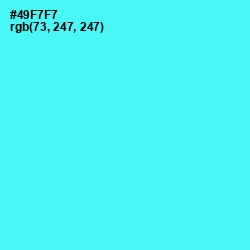 #49F7F7 - Turquoise Blue Color Image