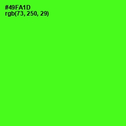 #49FA1D - Bright Green Color Image