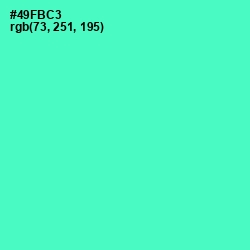 #49FBC3 - Aquamarine Color Image