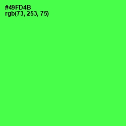 #49FD4B - Screamin' Green Color Image