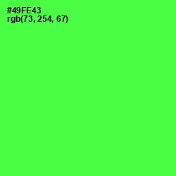 #49FE43 - Screamin' Green Color Image