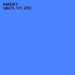 #4A83FF - Cornflower Blue Color Image