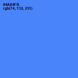 #4A84FB - Cornflower Blue Color Image