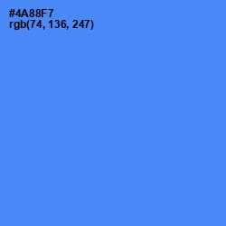 #4A88F7 - Cornflower Blue Color Image