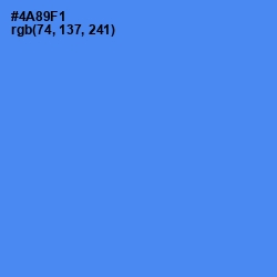 #4A89F1 - Havelock Blue Color Image