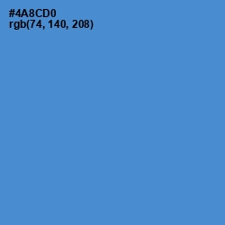 #4A8CD0 - Havelock Blue Color Image