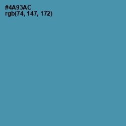 #4A93AC - Hippie Blue Color Image