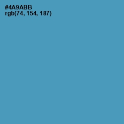 #4A9ABB - Hippie Blue Color Image