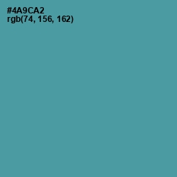 #4A9CA2 - Hippie Blue Color Image