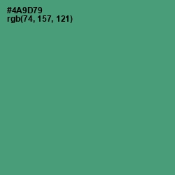 #4A9D79 - Viridian Color Image