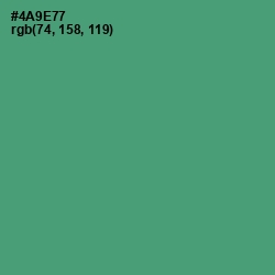 #4A9E77 - Viridian Color Image