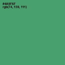 #4A9F6F - Viridian Color Image