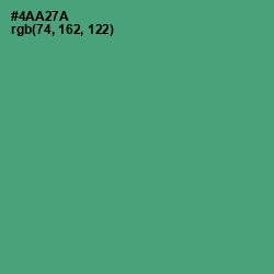 #4AA27A - Ocean Green Color Image