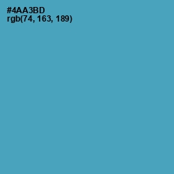 #4AA3BD - Fountain Blue Color Image
