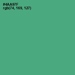 #4AA97F - Ocean Green Color Image