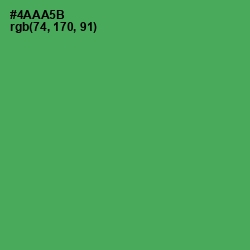 #4AAA5B - Chateau Green Color Image