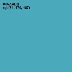 #4AAABB - Fountain Blue Color Image