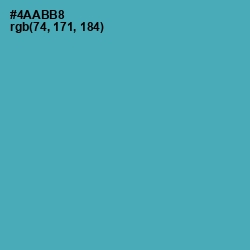 #4AABB8 - Fountain Blue Color Image