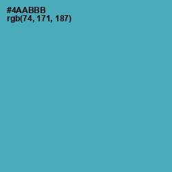 #4AABBB - Fountain Blue Color Image
