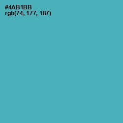 #4AB1BB - Fountain Blue Color Image