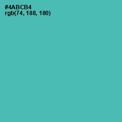 #4ABCB4 - Fountain Blue Color Image