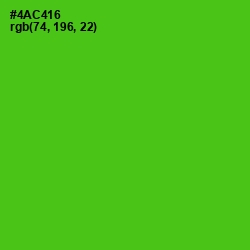 #4AC416 - Bright Green Color Image