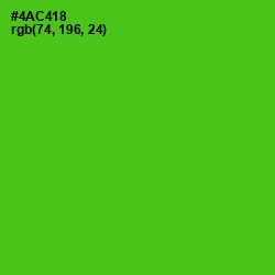 #4AC418 - Bright Green Color Image