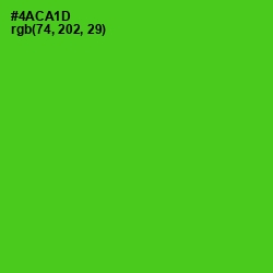 #4ACA1D - Bright Green Color Image